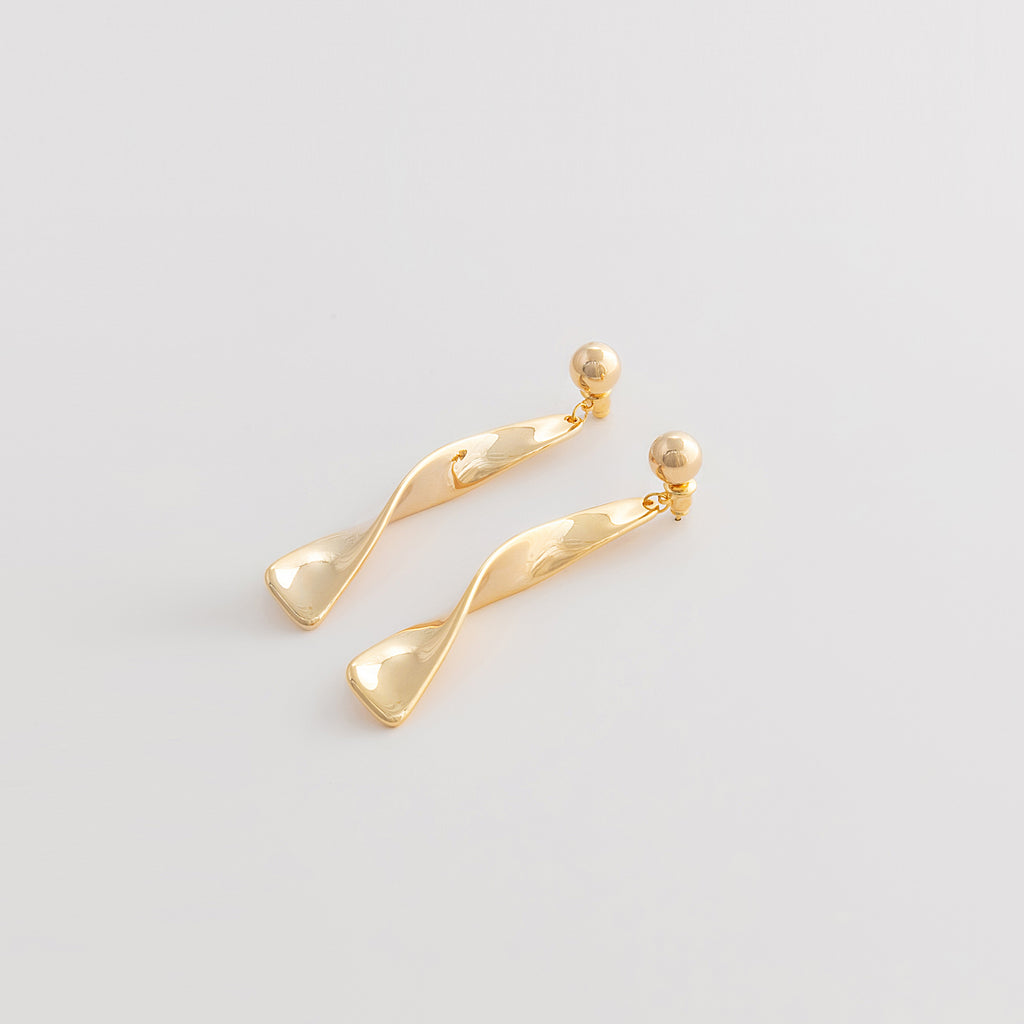 Curated Twisted Ribbon Drop Earrings