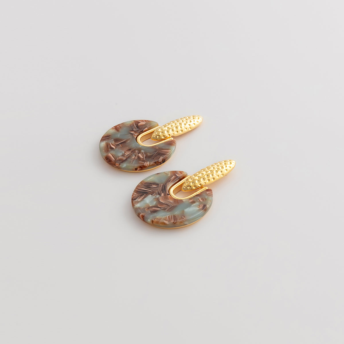 Curated Tortoiseshell Acetate Disc Drop Earrings