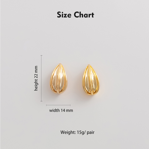 Curated 18K Gold Plated Teardrop Earrings