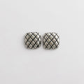Curated Quilted Square Stud Earrings