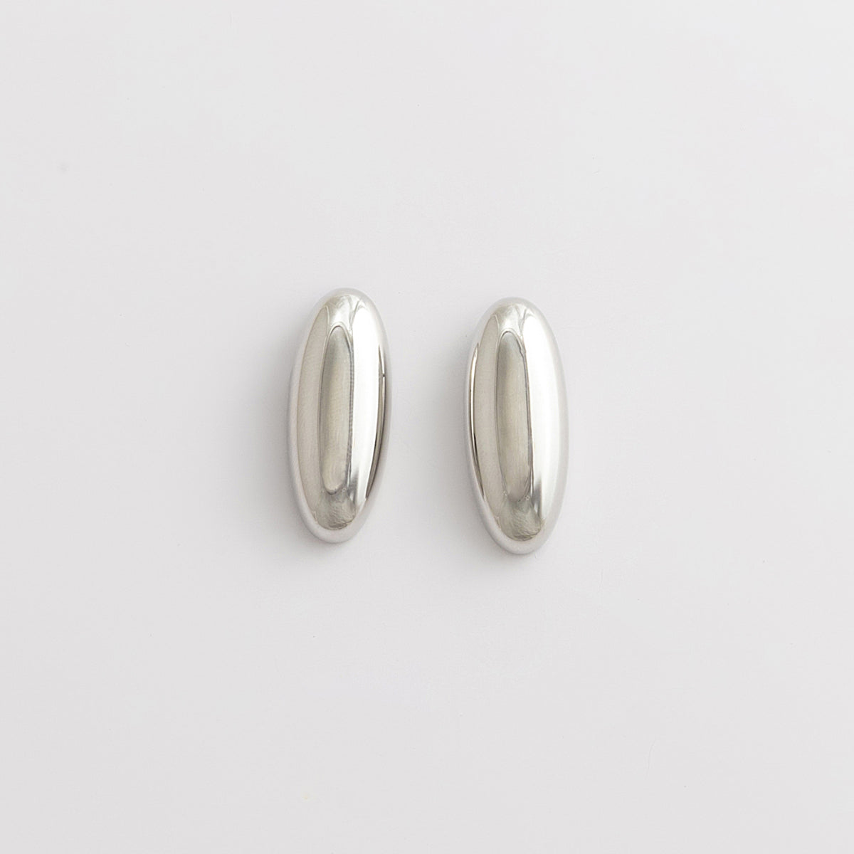 Curated Chunky Domed Oval Stud Earrings