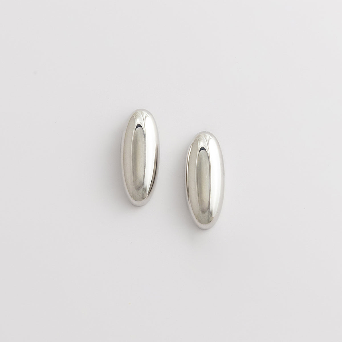 Curated Chunky Domed Oval Stud Earrings