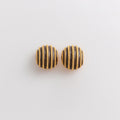 Curated 18K Gold Plated Drip Enamel Button Earrings