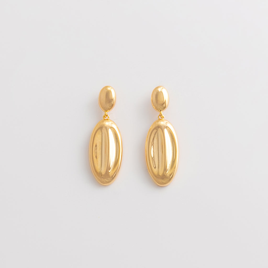 Curated Chunky Oval Drop Earrings