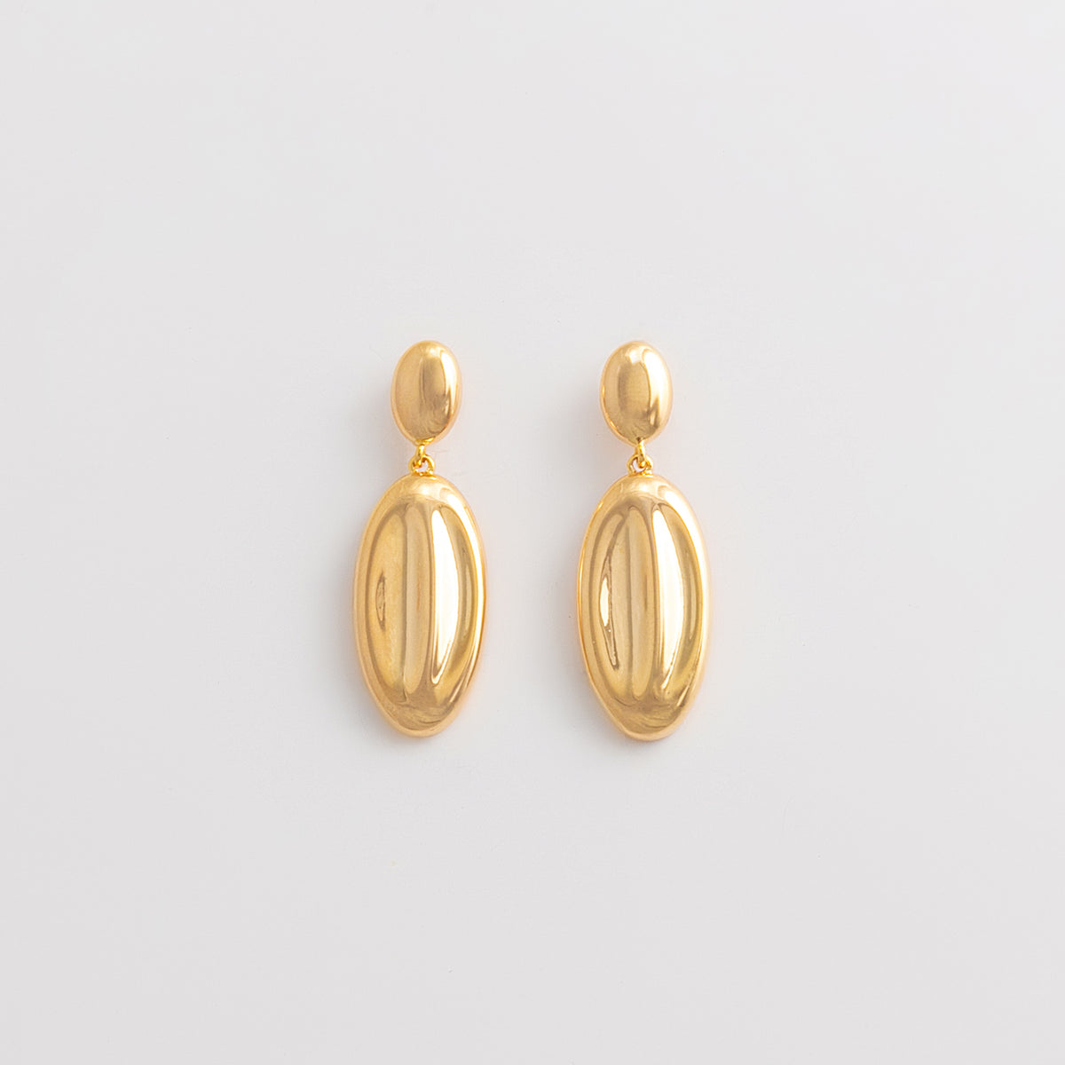 Curated Chunky Oval Drop Earrings