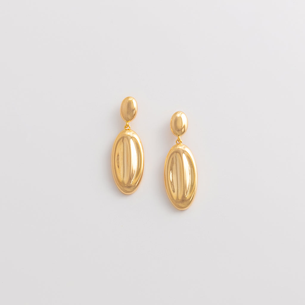 Curated Chunky Oval Drop Earrings