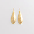 Curated Brushed Gold Teardrop Hook Earrings