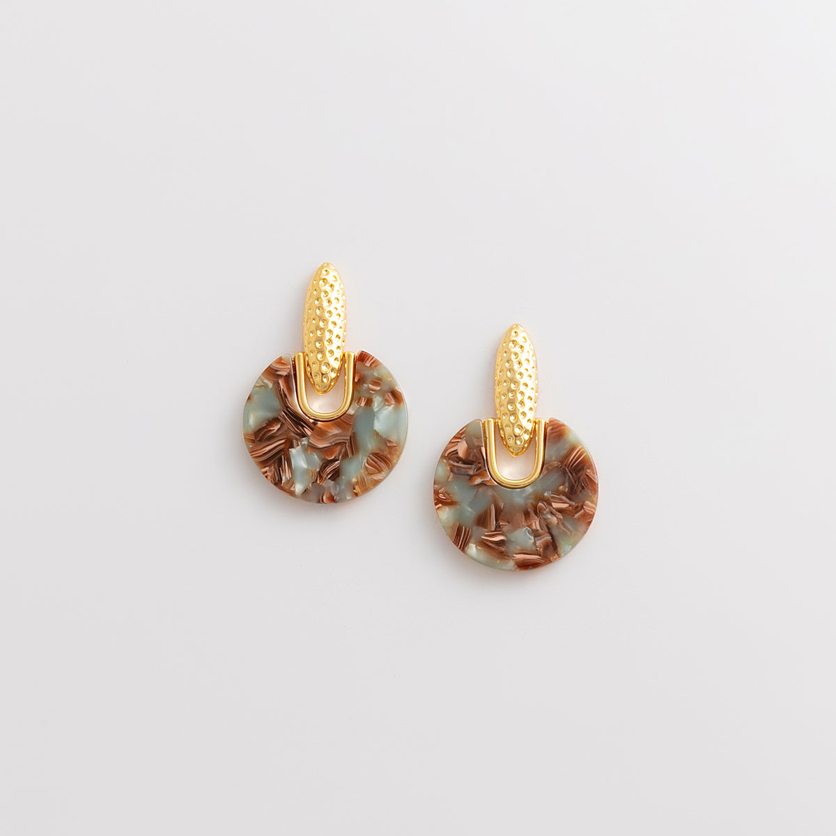 Curated Tortoiseshell Acetate Disc Drop Earrings