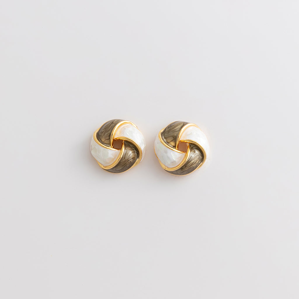 Curated 18K Gold Plated Interlocking Knot Stud Earrings