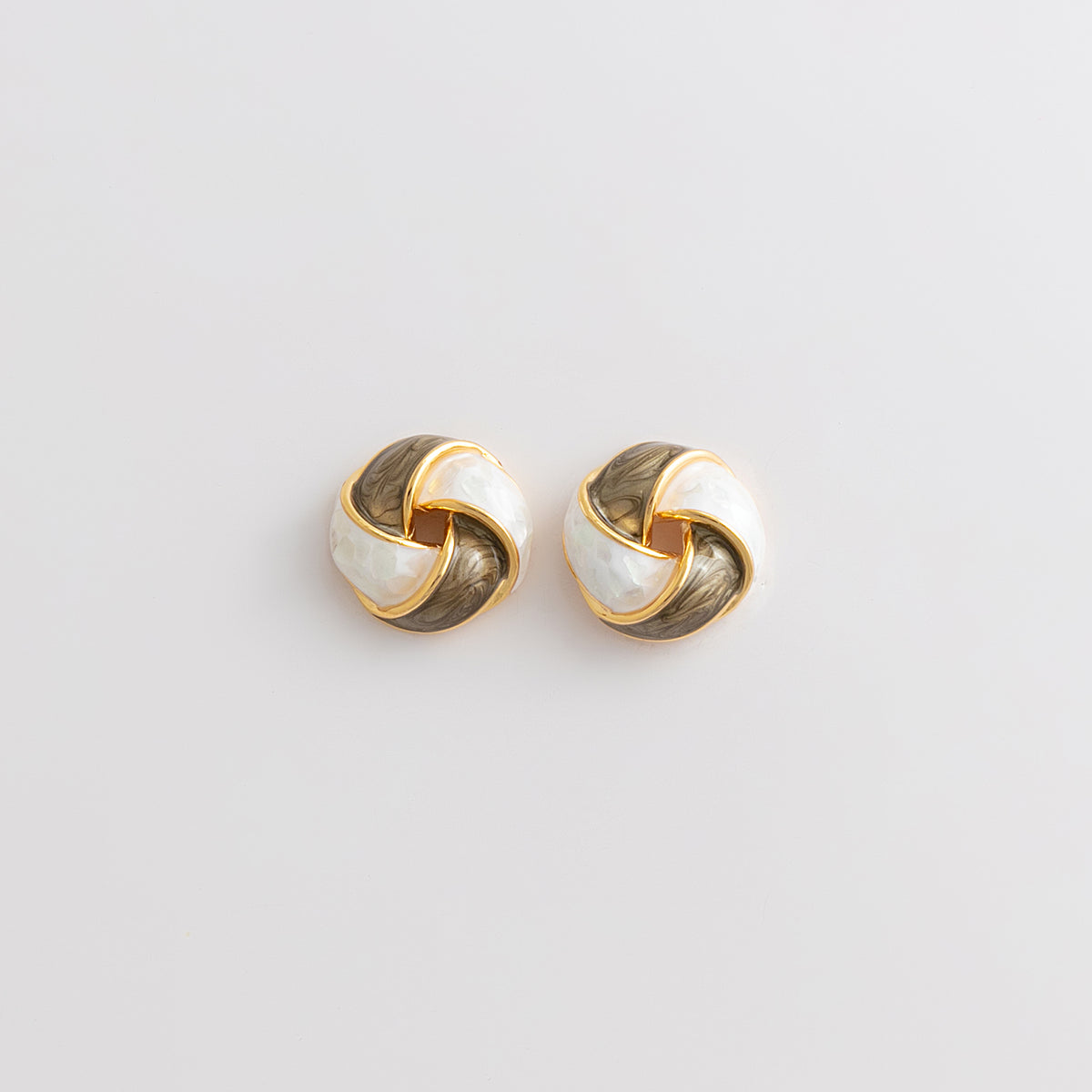 Curated 18K Gold Plated Interlocking Knot Stud Earrings