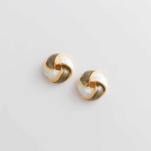 Curated 18K Gold Plated Interlocking Knot Stud Earrings