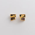 Curated 18K Gold Plated Leopard Print Stud Earrings