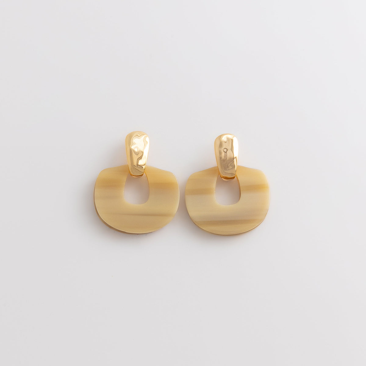 Curated 18K Gold Plated Acetate Cutout Drop Earrings