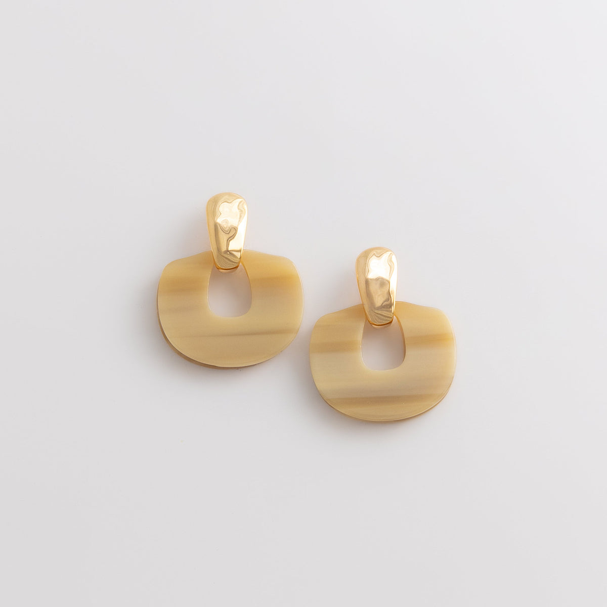 Curated 18K Gold Plated Acetate Cutout Drop Earrings