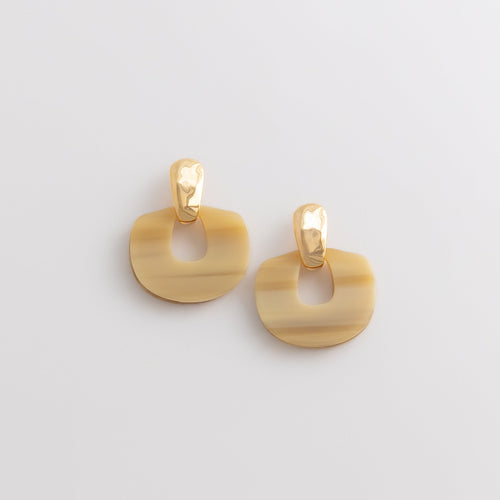 Curated 18K Gold Plated Acetate Cutout Drop Earrings
