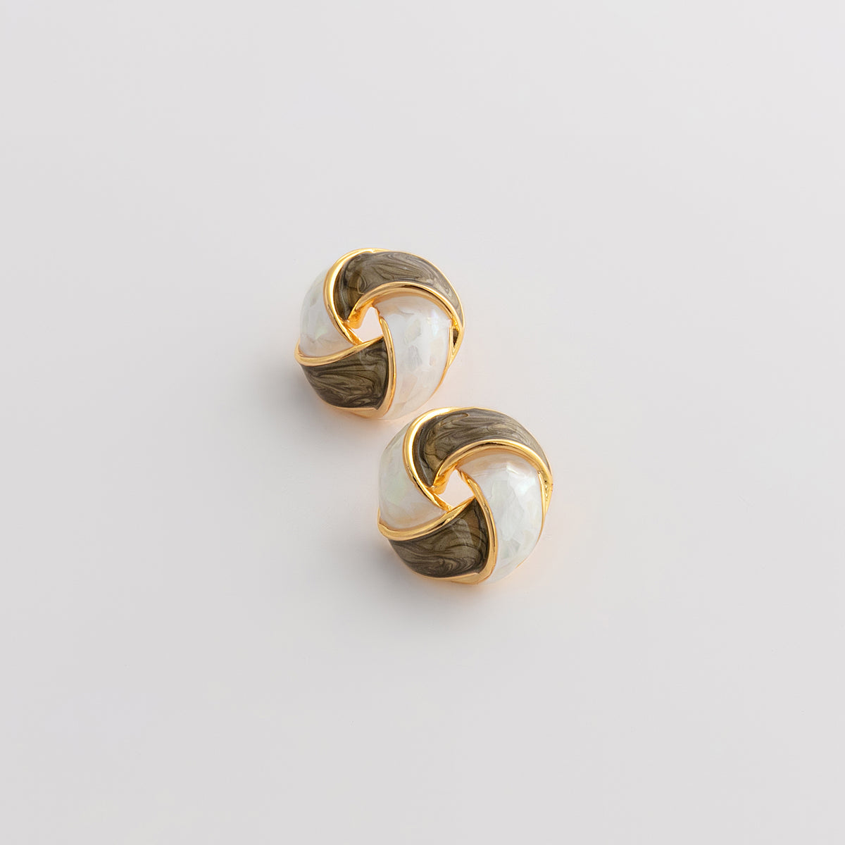 Curated 18K Gold Plated Interlocking Knot Stud Earrings