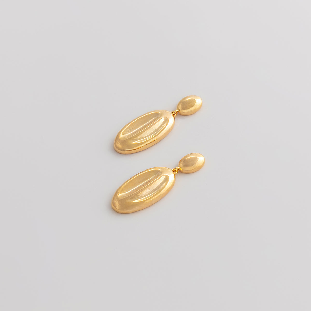 Curated Chunky Oval Drop Earrings