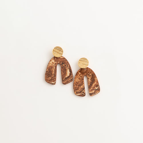 Handmade Ceramic Earrings – Canyon Curves
