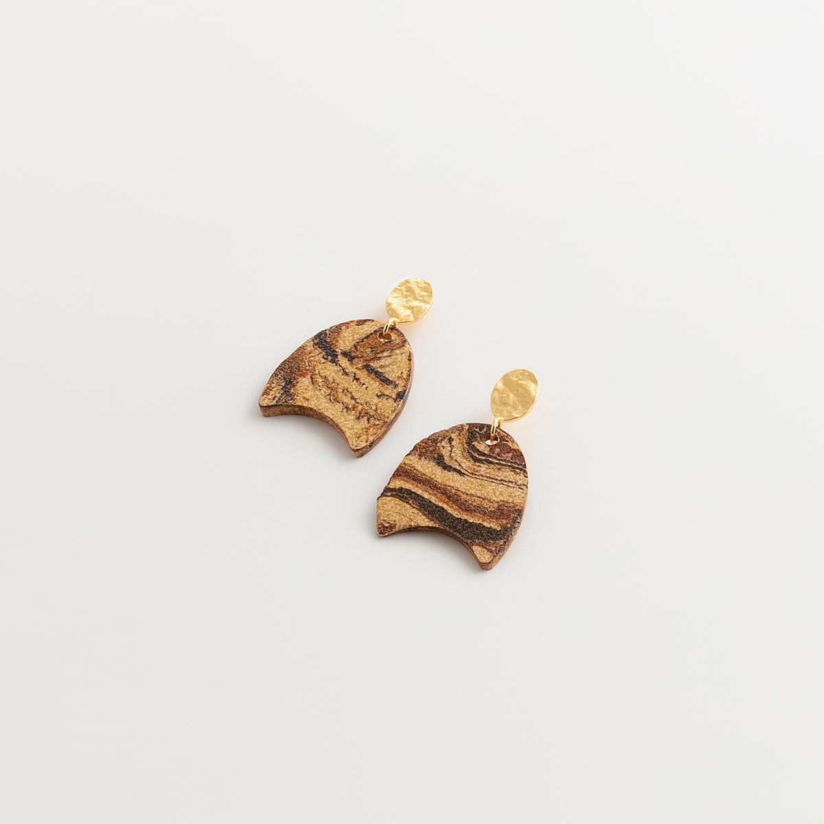 Nerikomi Porcelain Arch Drop Earrings | Surfboard