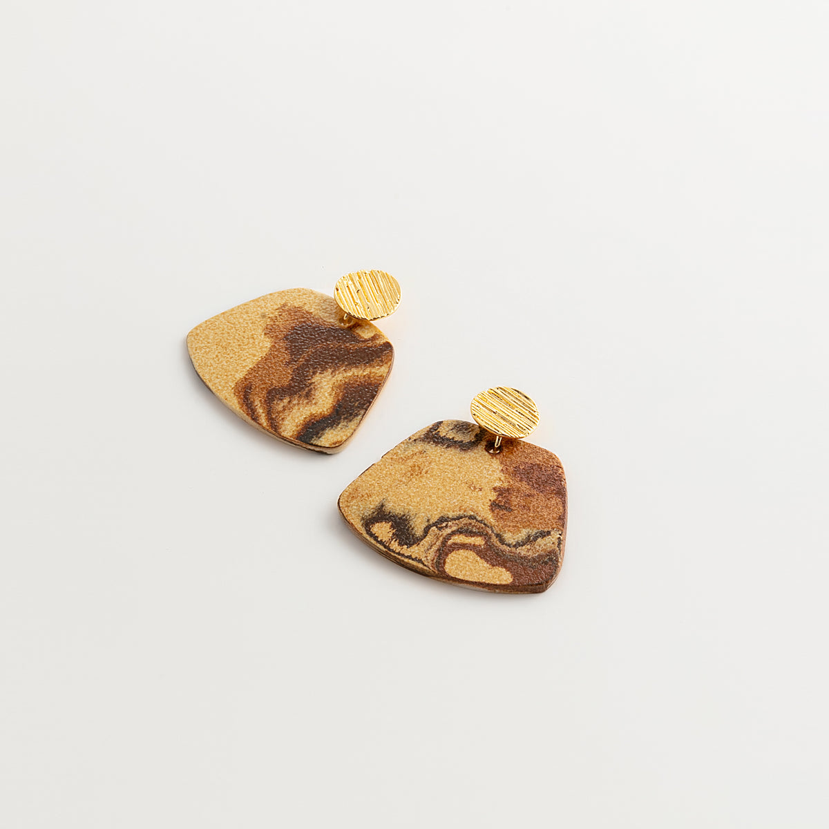 Nerikomi Porcelain Drop Earrings | Pizza Peel