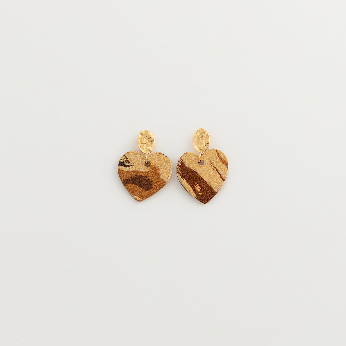 Nerikomi Porcelain Heart Drop Earrings | Sweet Heart