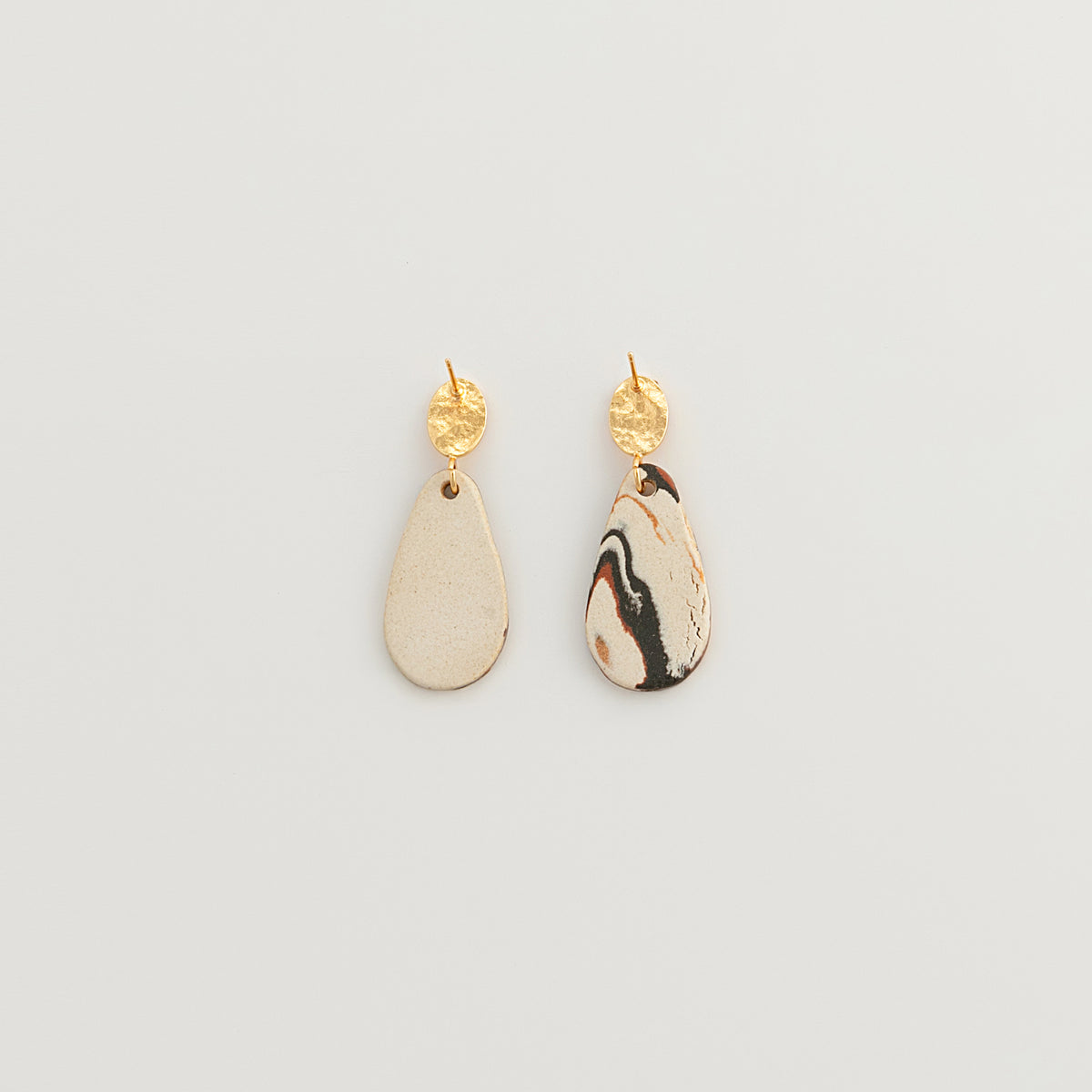 Nerikomi Porcelain Teardrop Drop Earrings | Crocodile Tears
