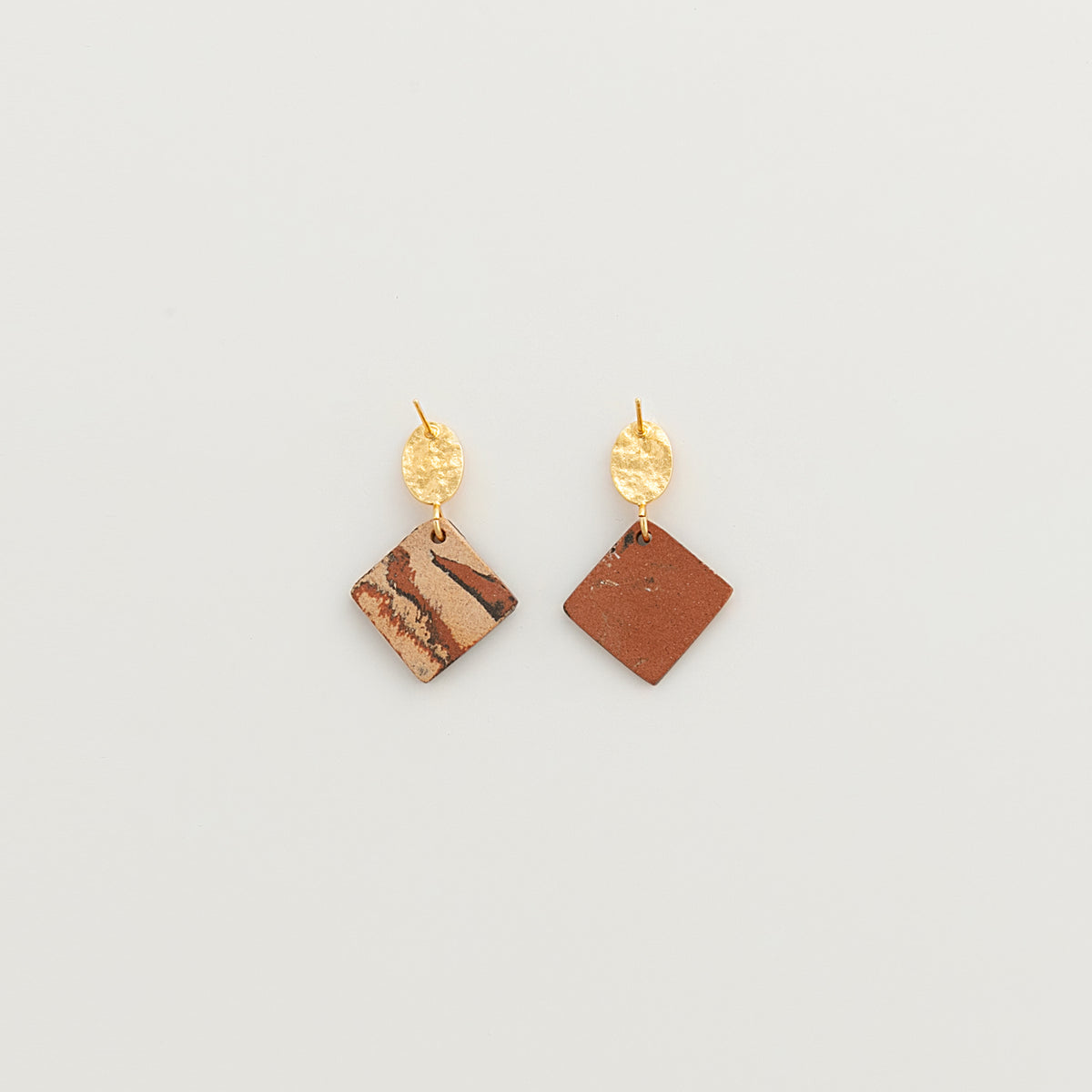 Nerikomi Porcelain Drop Earrings | Checkers