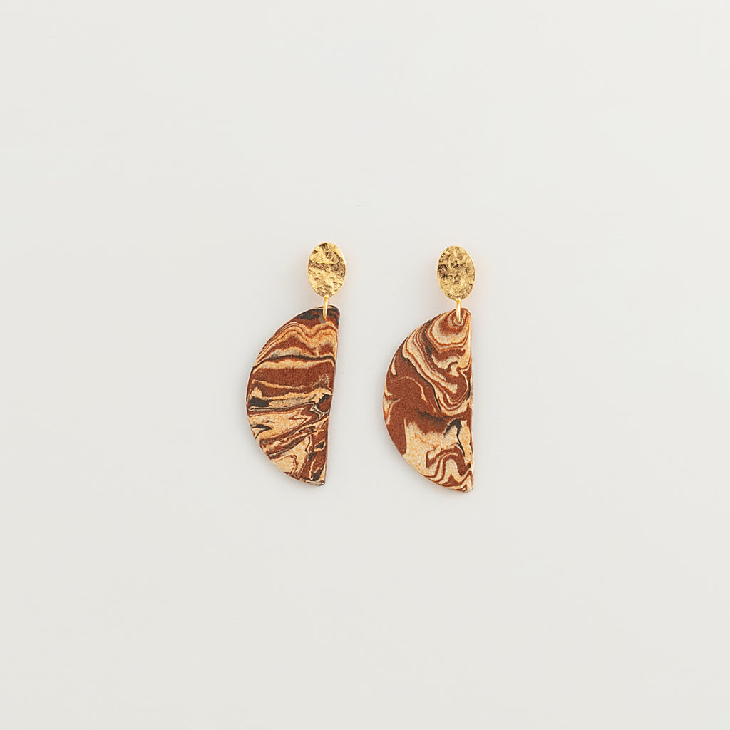 Nerikomi Porcelain Drop Earrings | Half Jupiter