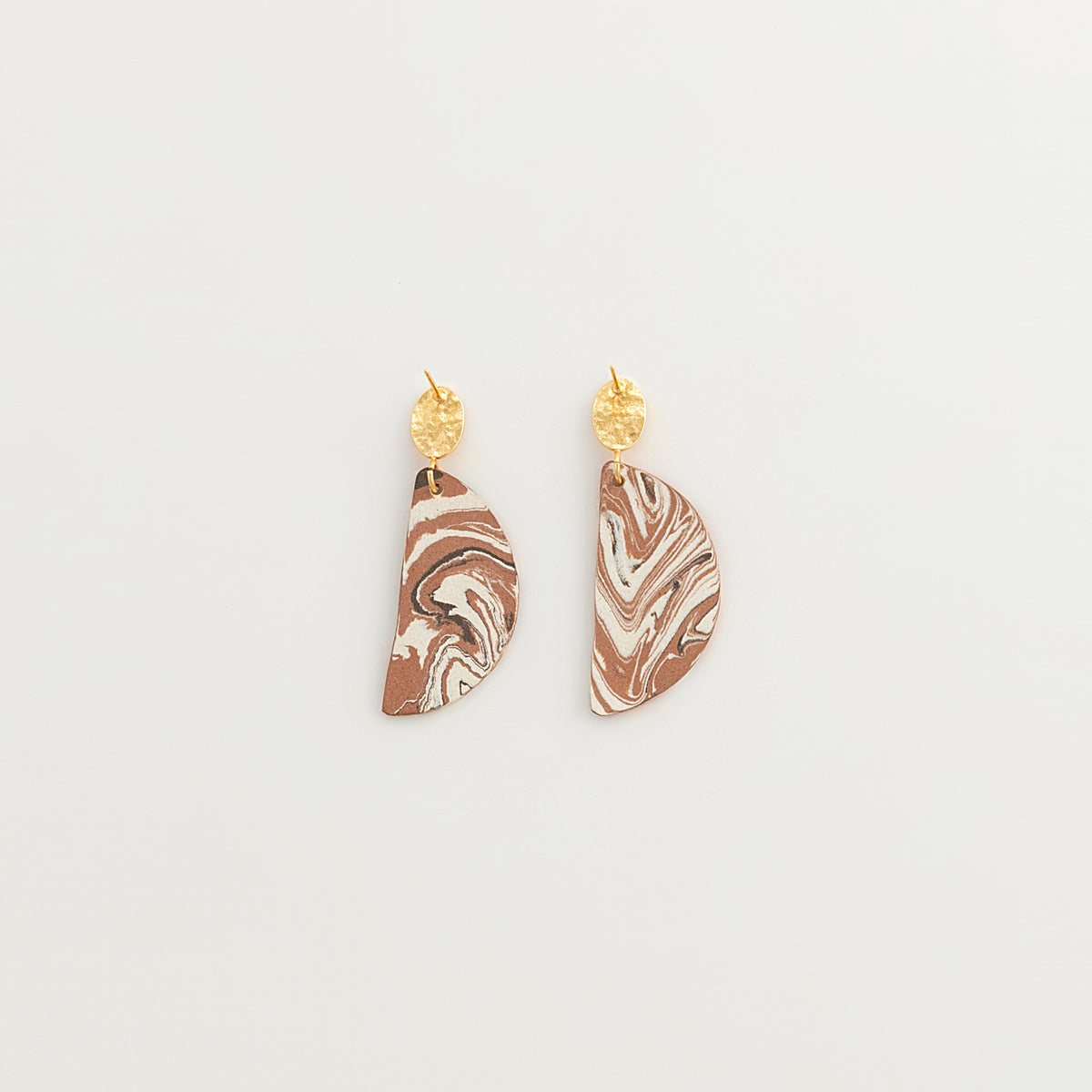 Nerikomi Porcelain Drop Earrings | Half Jupiter