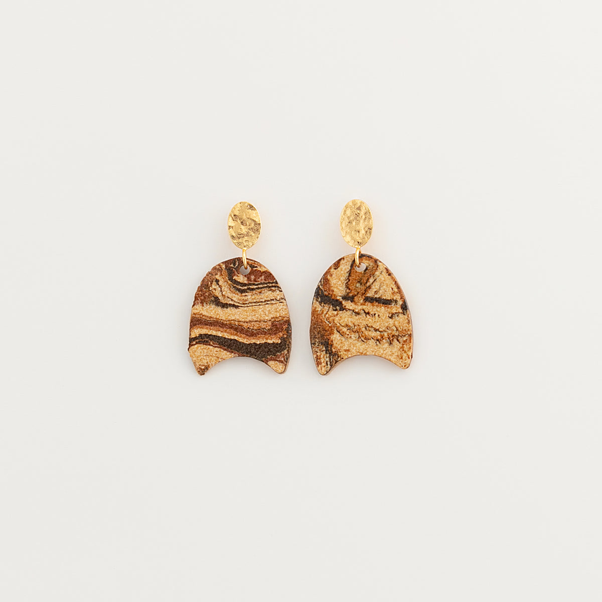 Nerikomi Porcelain Arch Drop Earrings | Surfboard