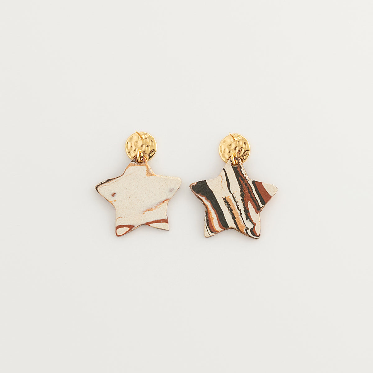 Nerikomi Porcelain Star Drop Earrings | Sandy Star Fish