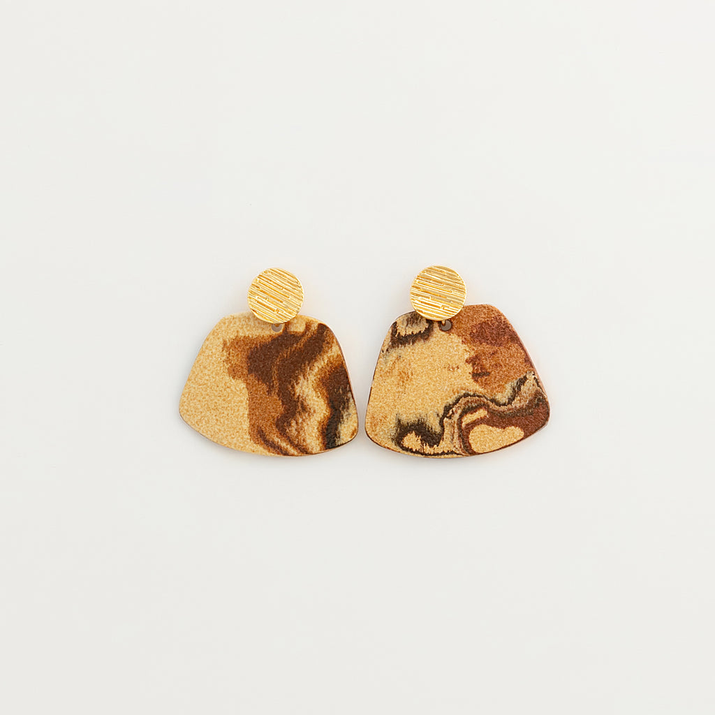 Nerikomi Porcelain Drop Earrings | Pizza Peel
