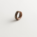 Artisan Nerikomi Ceramic Ring – Dark Earth Flow, Wide Band