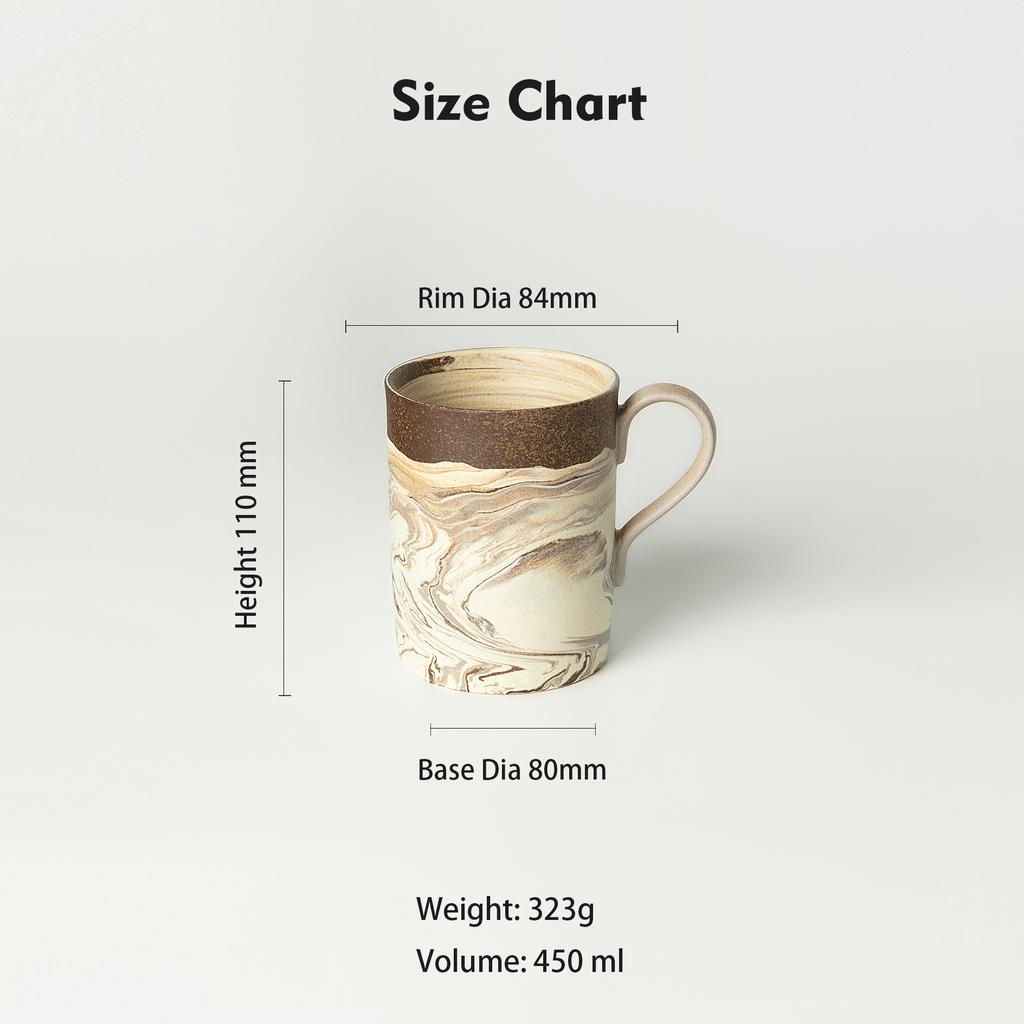 Nerikomi Handcrafted Ceramic Large Mug | 450ml