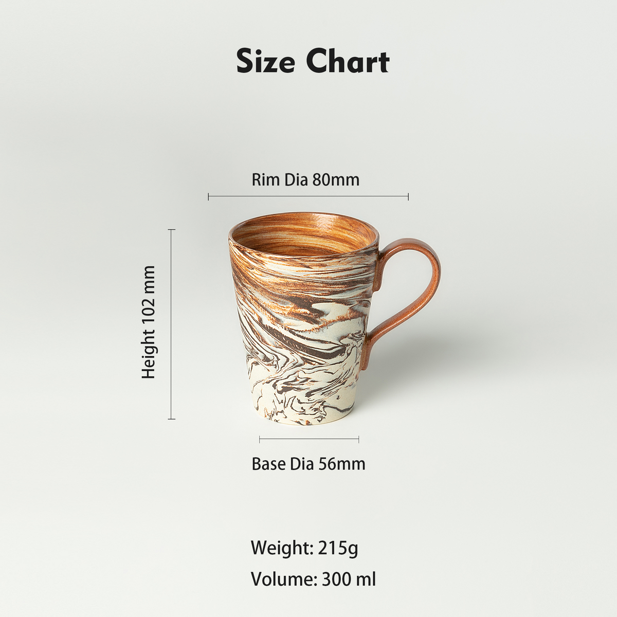 Nerikomi Handcrafted Ceramic Mug | 300ml