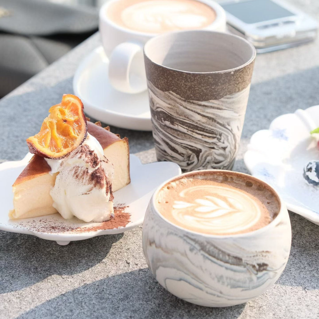 Nerikomi Handcrafted Ceramic Globe Cup | 270ml