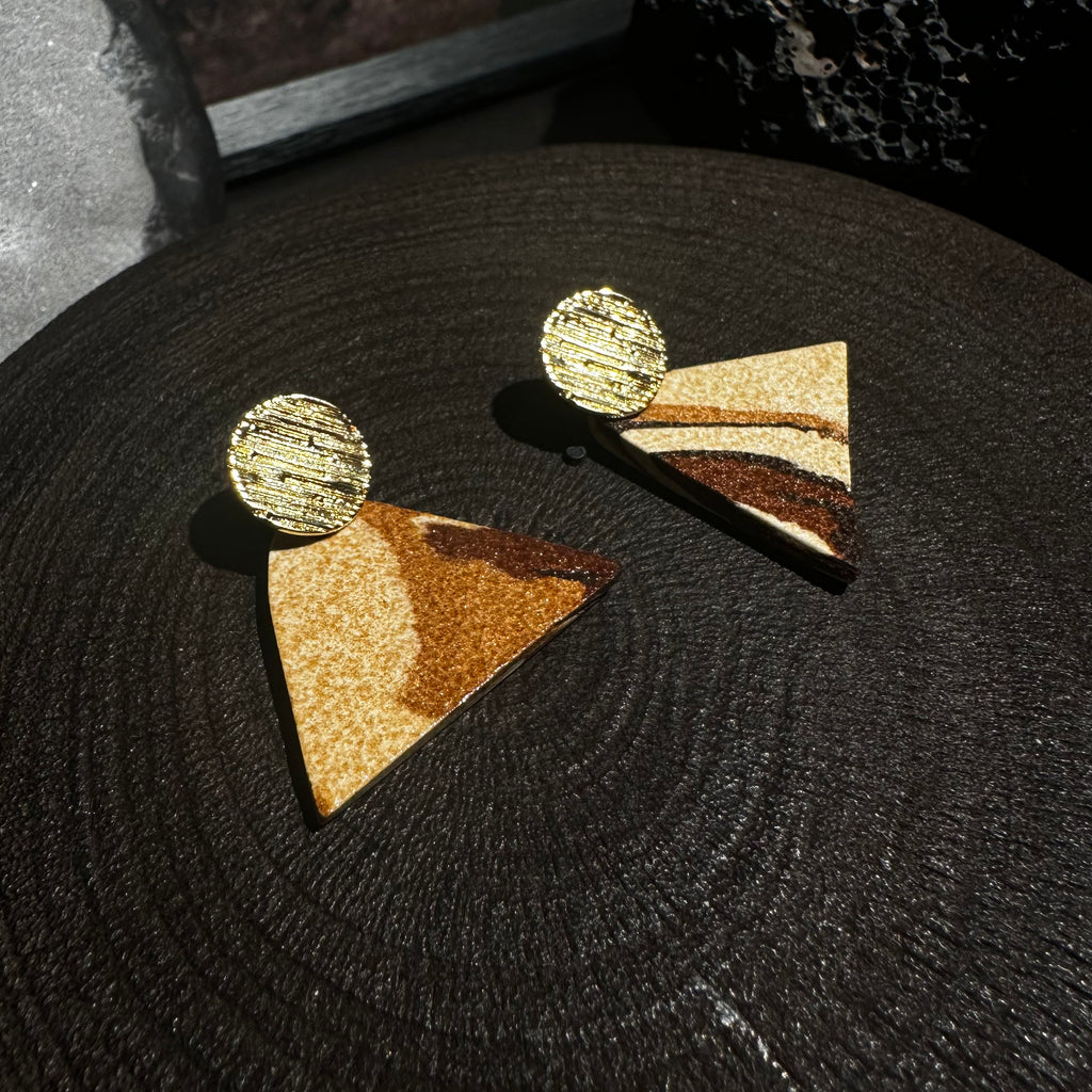 Nerikomi Porcelain Drop Earrings | The Pyramid