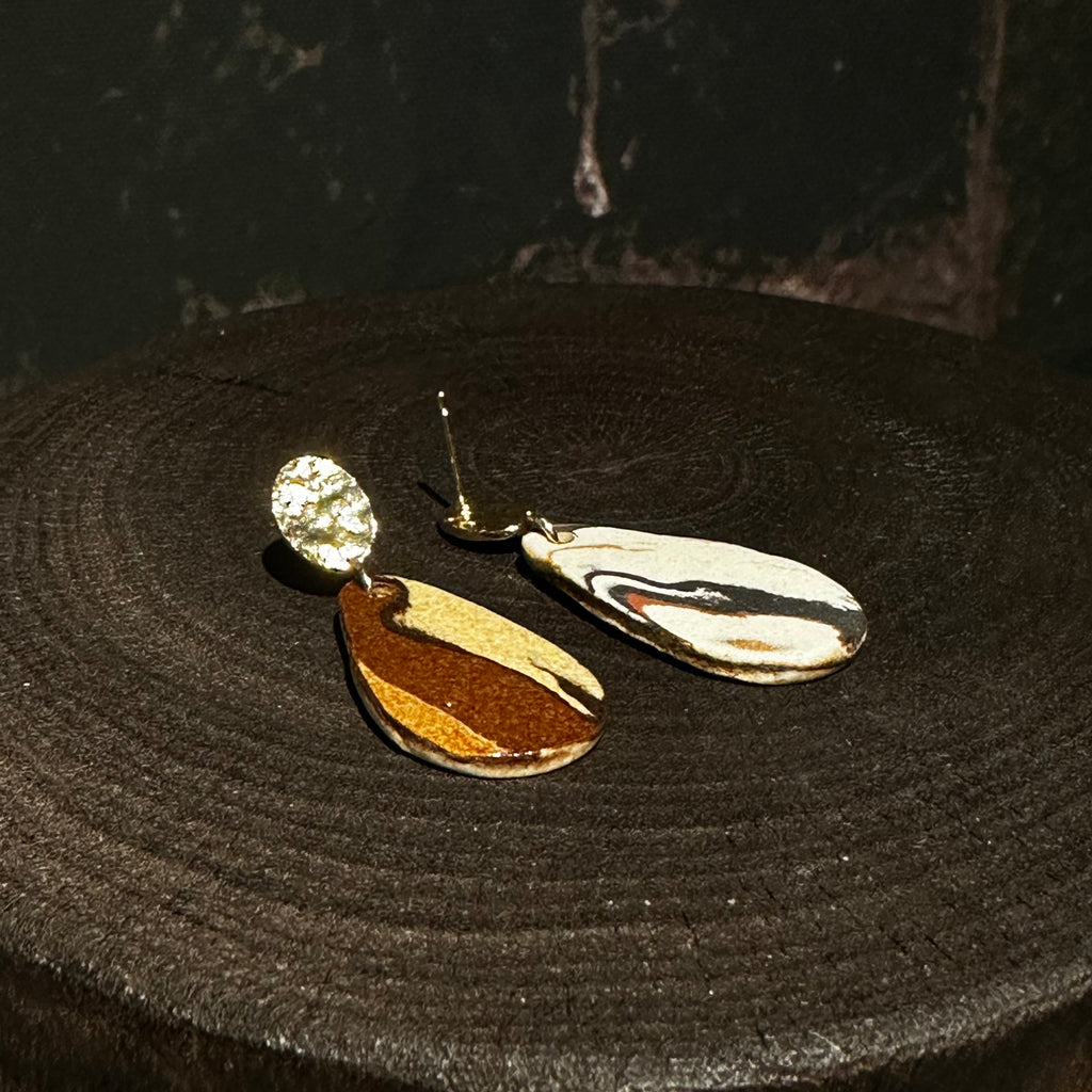 Nerikomi Porcelain Teardrop Drop Earrings | Crocodile Tears