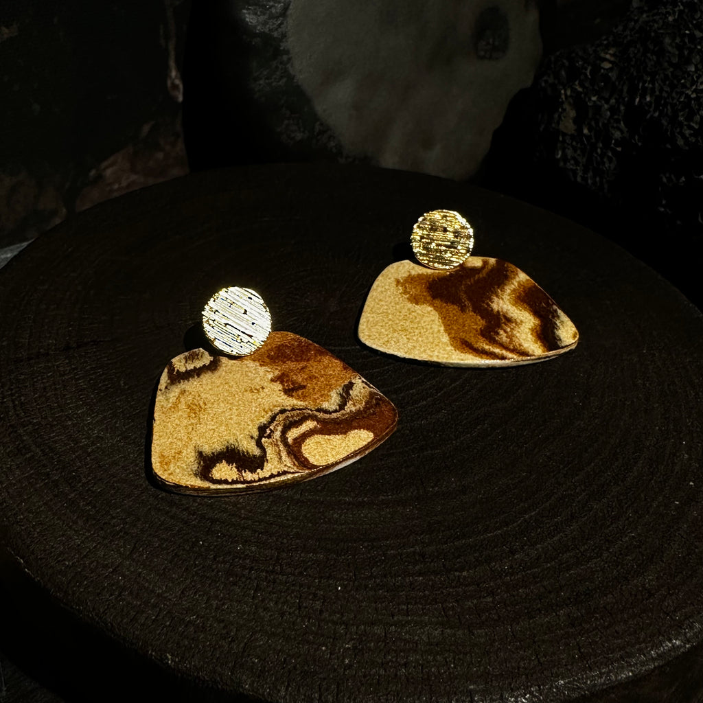 Nerikomi Porcelain Drop Earrings | Pizza Peel