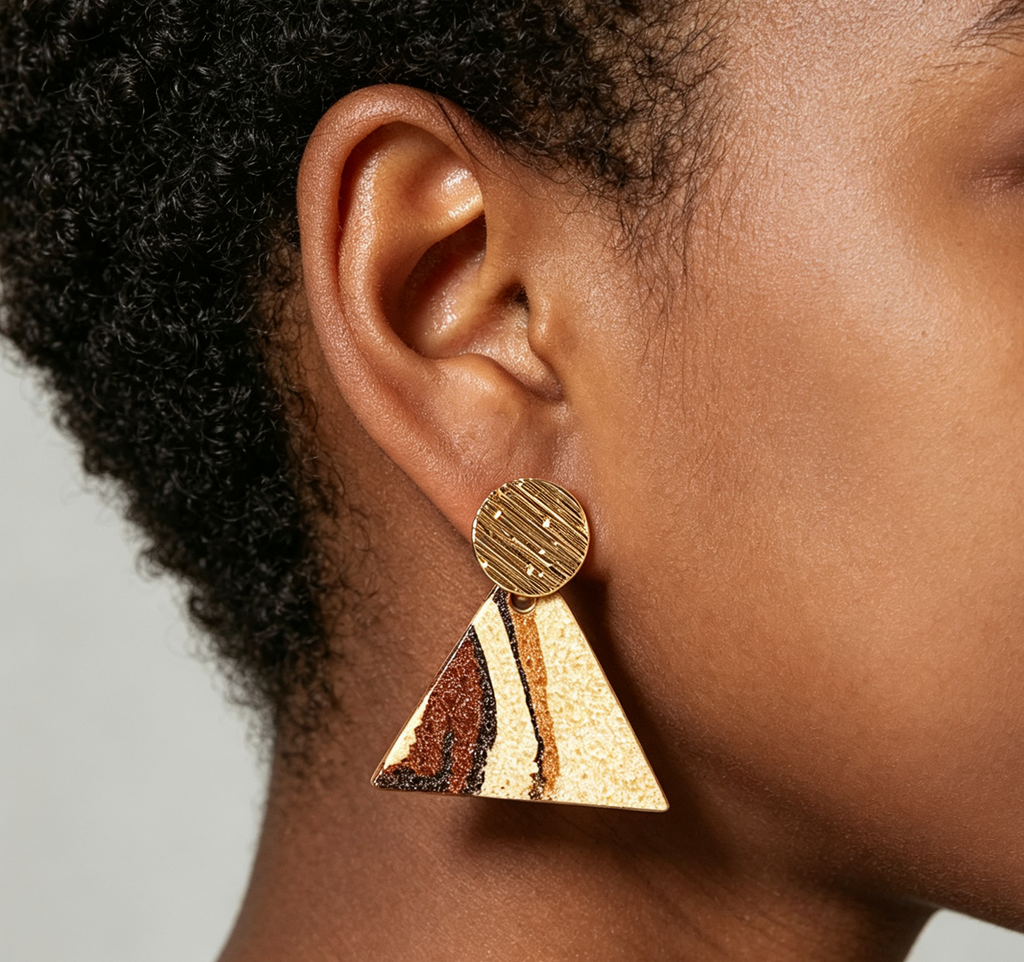 Nerikomi Porcelain Drop Earrings | The Pyramid