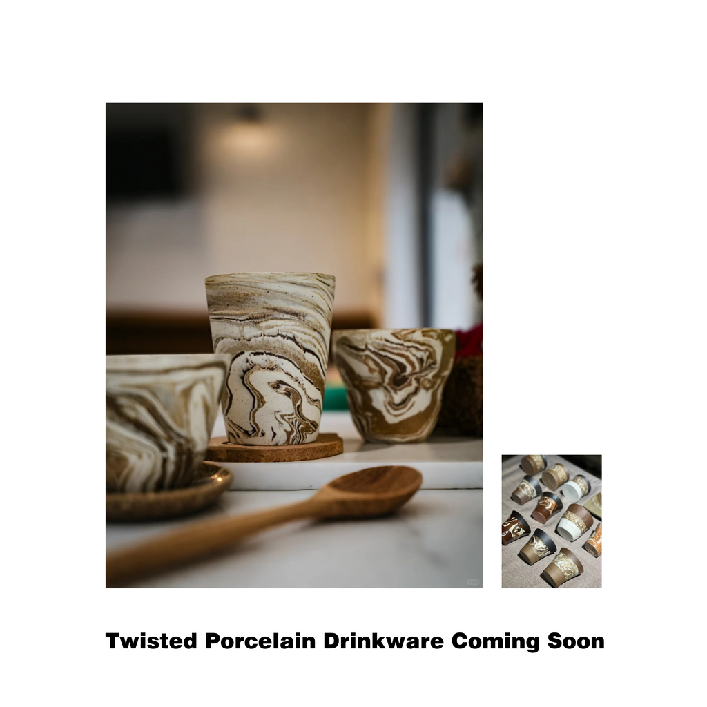 Twisted Porcelain Drinkware – Coming Soon