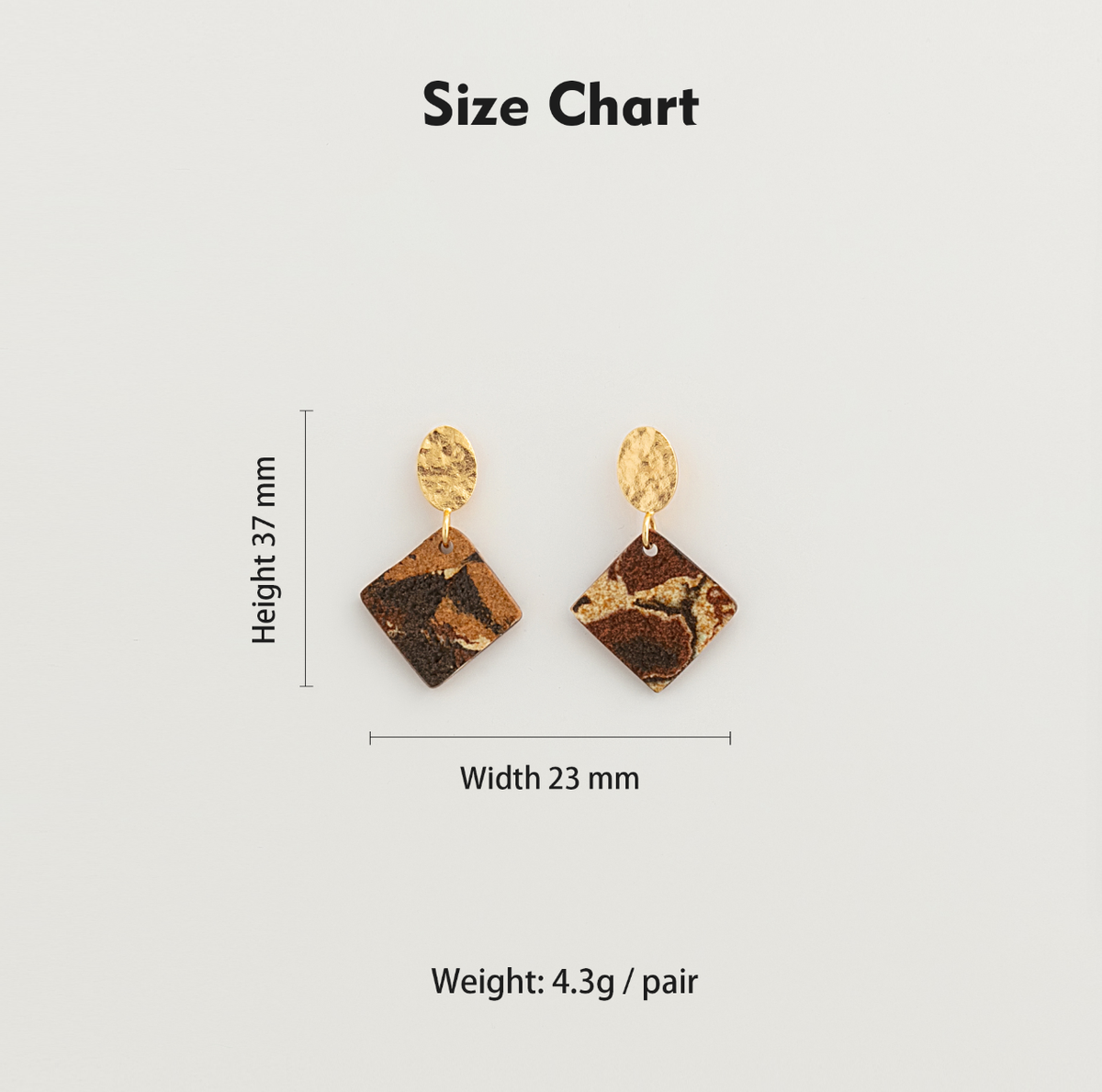 Nerikomi Porcelain Drop Earrings | Checkers