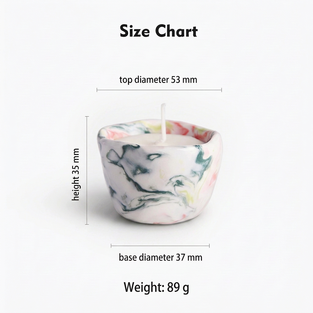 香薰尺寸图，53×35毫米，重量89克