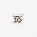 Handcrafted Nerikomi Ceramic Candle - Petite Dark Marbled Cup