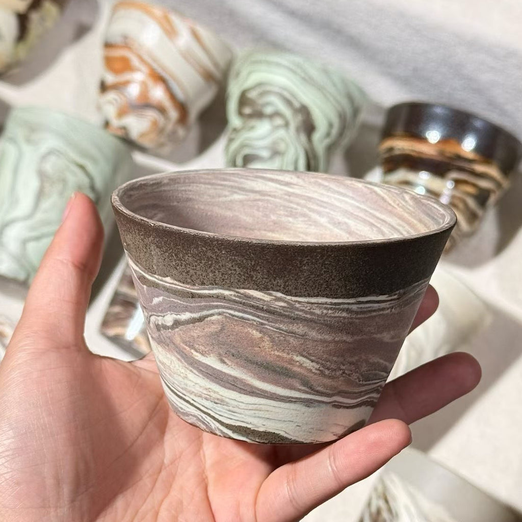 Nerikomi Handcrafted Ceramic Bowl Cup | 250ml