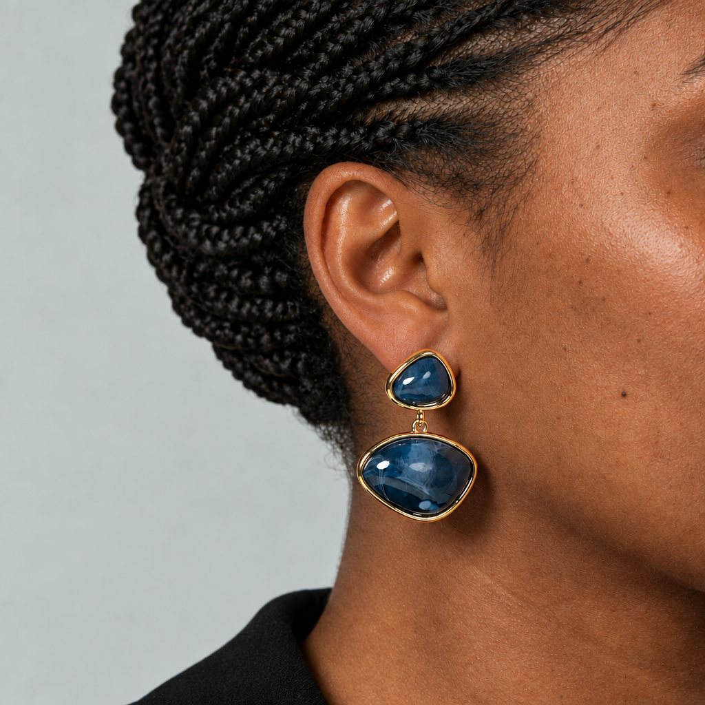 Curated Resin Stone Drop Earrings